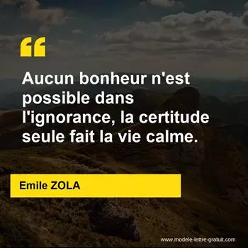 Citation Emile ZOLA