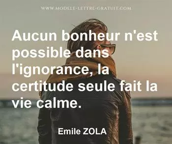 Citation de Emile ZOLA