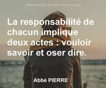 Citation de Abbé PIERRE