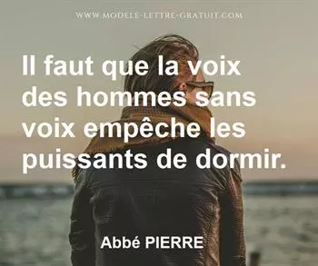 Citation de Abbé PIERRE