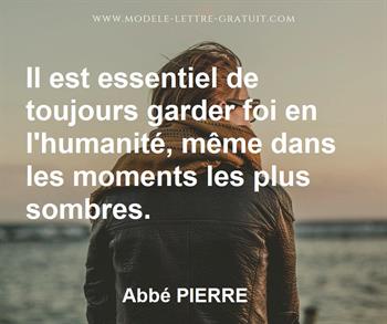 Citation de Abbé PIERRE