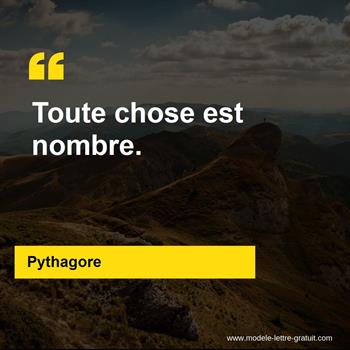 Citations Pythagore