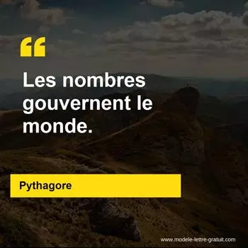 Citation Pythagore