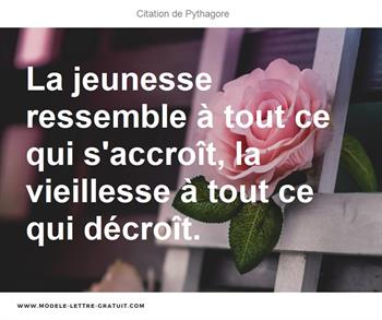 La Jeunesse Ressemble A Tout Ce Qui S Accroit La Vieillesse A Pythagore