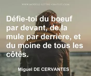 Citation de Miguel DE CERVANTES