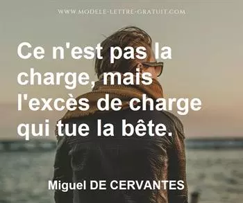 Citation de Miguel DE CERVANTES