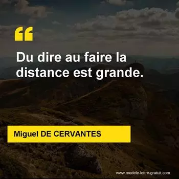 Citation Miguel DE CERVANTES