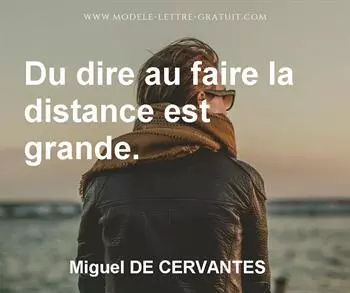 Citation de Miguel DE CERVANTES
