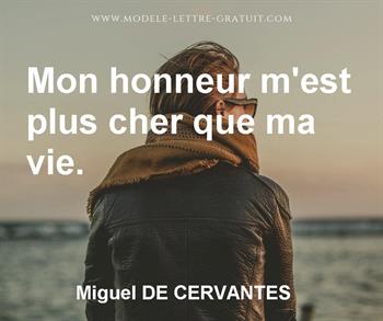 Citation de Miguel DE CERVANTES