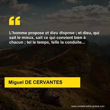 Citation Miguel DE CERVANTES