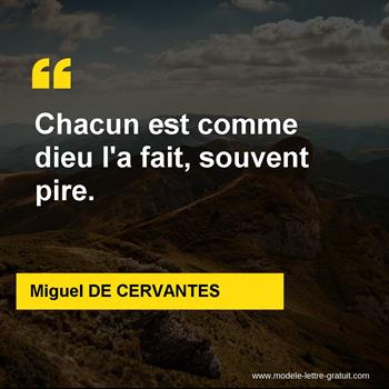 Citation de Miguel DE CERVANTES