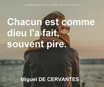 Citation de Miguel DE CERVANTES