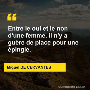 Citation de Miguel DE CERVANTES