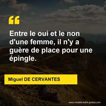 Citation Miguel DE CERVANTES