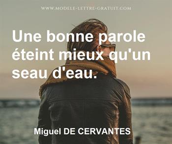 Citation de Miguel DE CERVANTES