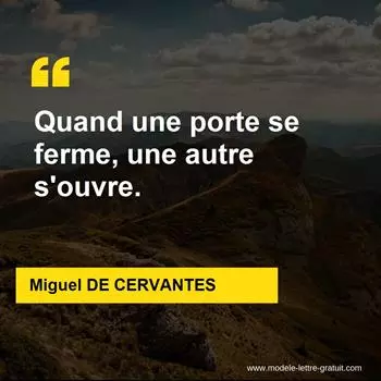 Citation Miguel DE CERVANTES