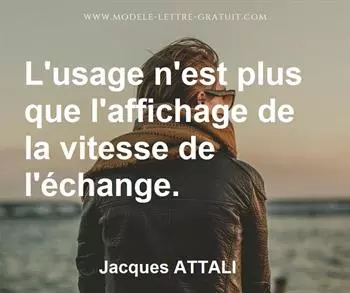 Citation de Jacques ATTALI