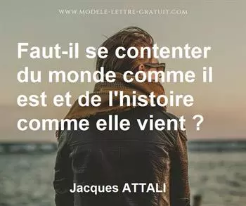 Citation de Jacques ATTALI