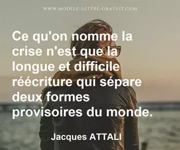 Citation de Jacques ATTALI