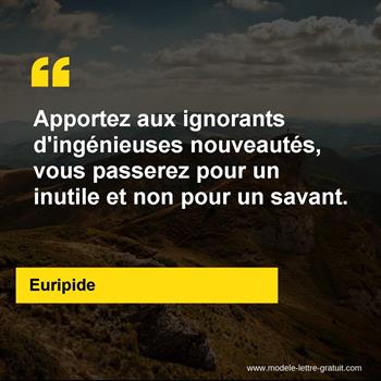 Citation de Euripide