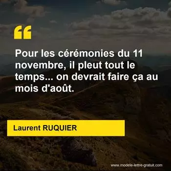 Citation Laurent RUQUIER