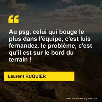 Citation Laurent RUQUIER