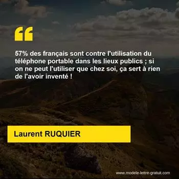 Citation Laurent RUQUIER