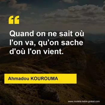 Citation Ahmadou KOUROUMA