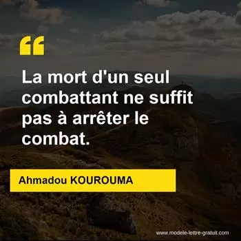 Citation Ahmadou KOUROUMA