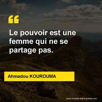 Citation Ahmadou KOUROUMA