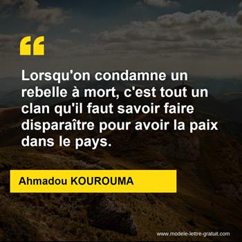 Citation de Ahmadou KOUROUMA