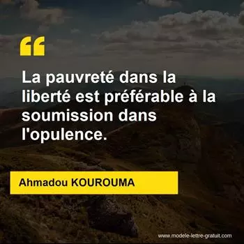 Citation Ahmadou KOUROUMA