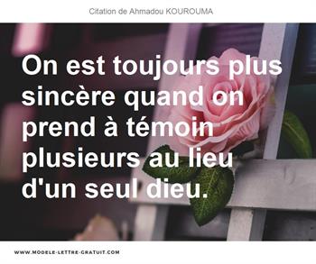 Citations Ahmadou KOUROUMA
