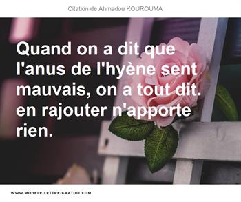 Citations Ahmadou KOUROUMA