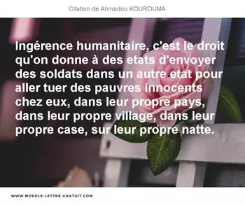 Citations Ahmadou KOUROUMA