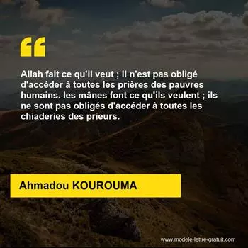 Citation Ahmadou KOUROUMA