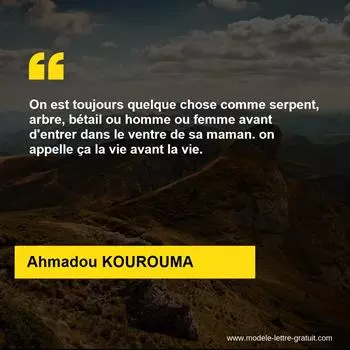 Citation Ahmadou KOUROUMA