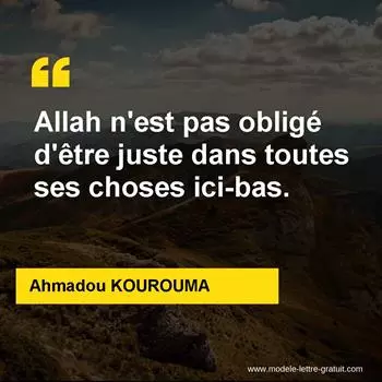 Citation Ahmadou KOUROUMA