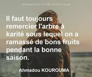 Citation de Ahmadou KOUROUMA