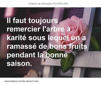 Citations Ahmadou KOUROUMA