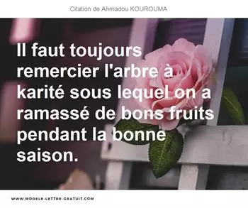 Citations Ahmadou KOUROUMA