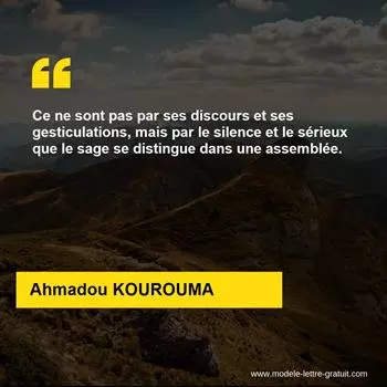 Citation Ahmadou KOUROUMA