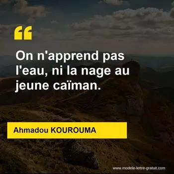 Citation Ahmadou KOUROUMA