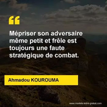 Citation Ahmadou KOUROUMA