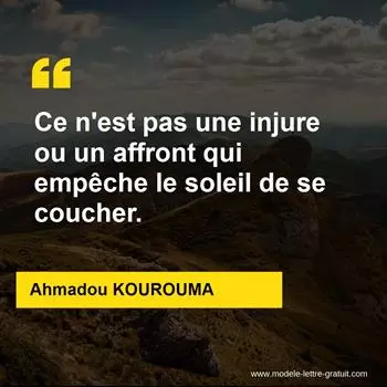 Citation Ahmadou KOUROUMA