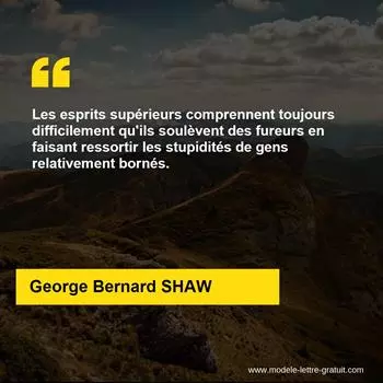Citation George Bernard SHAW  
