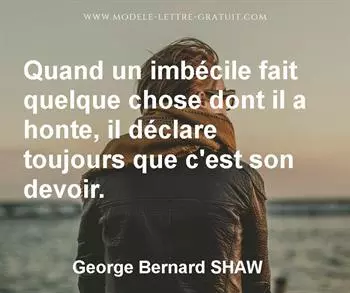 Citation de George Bernard SHAW  