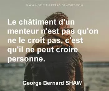 Citation de George Bernard SHAW  