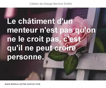 Citations George Bernard SHAW  
