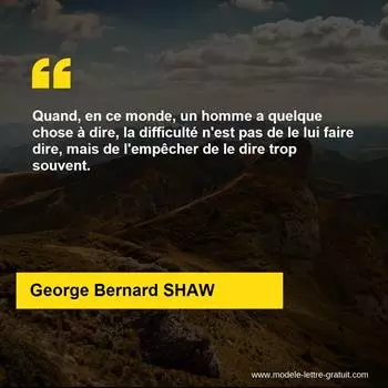 Citation George Bernard SHAW